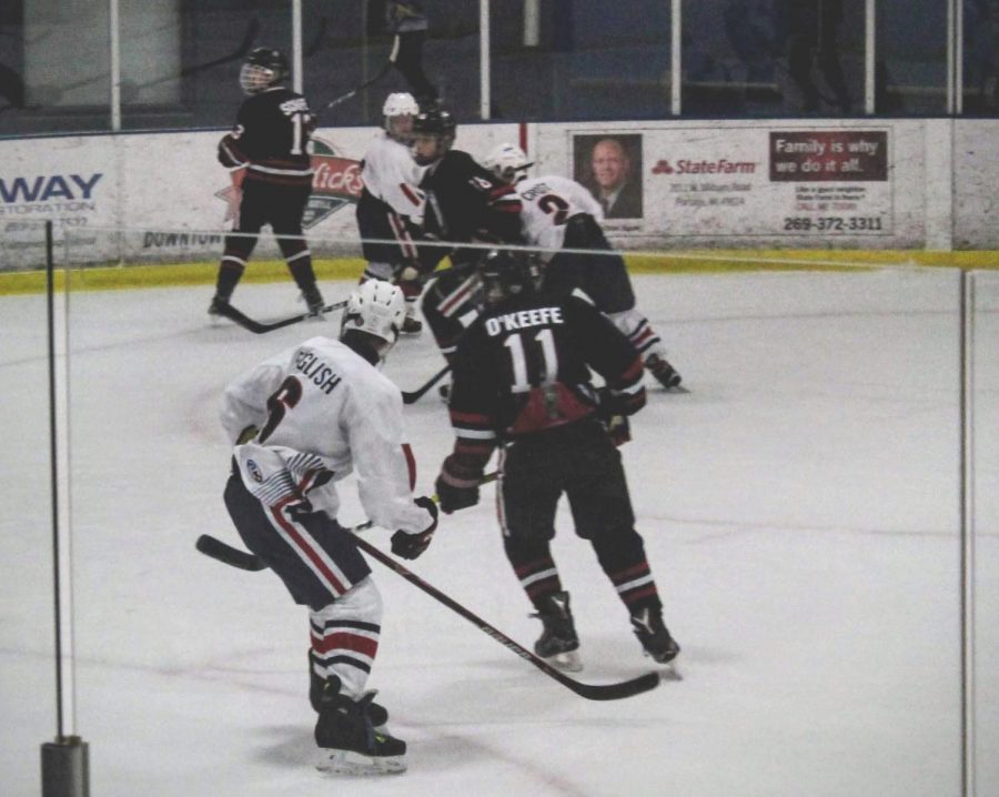 Alex English prepares to score a goal for his team.