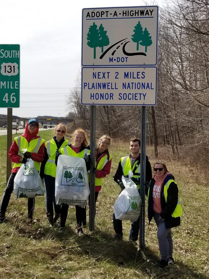 National Honors Society adopts a highway and cleans it up!